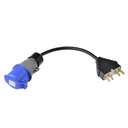 Адаптер от трифазен щепсел 25А (БДС) към монофазен CEE 3-32А контакт